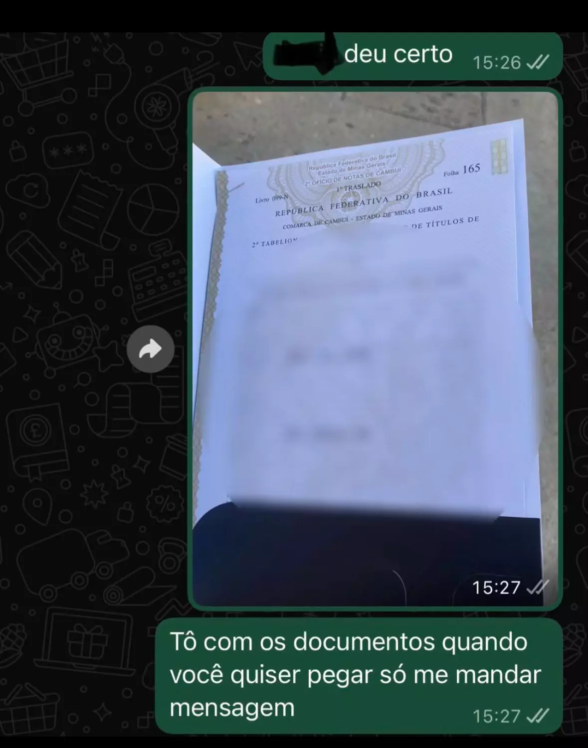 Print do início do atendimento — dissolução de união estável